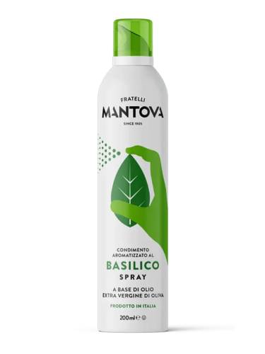SPRAY ULEI EXTRAVIRGIN de MASLINE cu AROMA de BUSUIOC 200 ml, Mantova