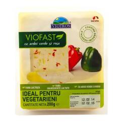 VIOFAST - Cascaval vegetal cu ardei, 200 g - Violife