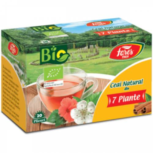 Ceai din 7 plante, eco-bio, 20plicuri - Fares