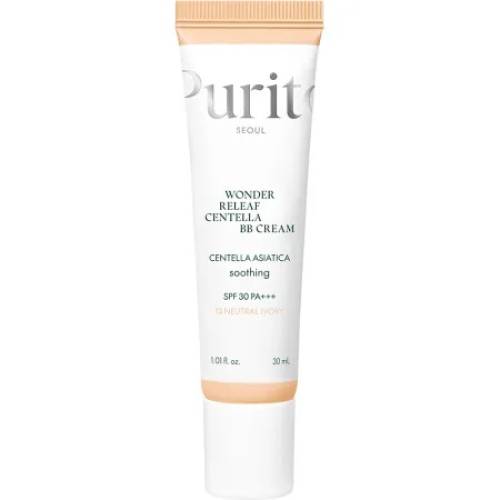 Crema BB multifunctionala cu SPF 30 PA+++ Nuanta 13 Neutral Ivory Wonder Releaf Centella, 30 ml, Purito