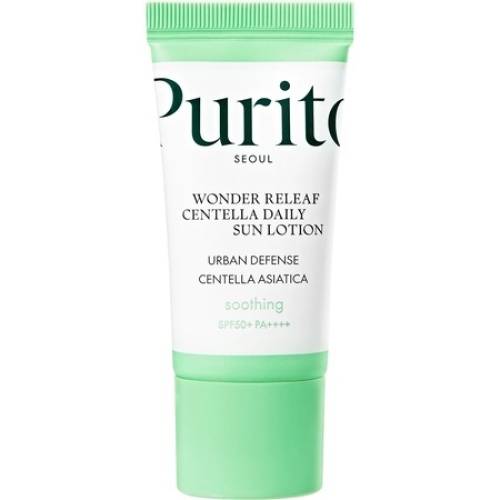Crema de fata Wonder Releaf Centella Daily Sun Lotion Mini SPF 50+ PA++++, 15 ml, Purito