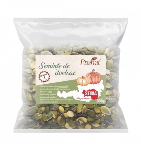 Seminte de dovleac decojite, natur, din provincia Stiria 300g Pronat