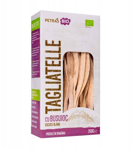 Tagliatele eco-bio din grau dur cu busuioc 250g Petras