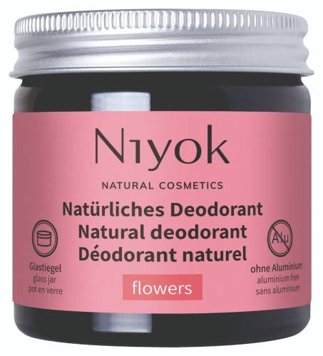 Deodorant crema 100% natural cu aroma Flower, 40ml, Niyok