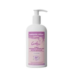 Masca balsam 2 in 1 pentru par ondulat sau cret cu Ulei de cocos organic si Unt de shea, 300ml, Energie Fruit