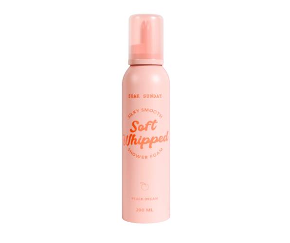 Spuma de dus cu aroma de piersica Soft Whipped, 200ml, Soak Sunday