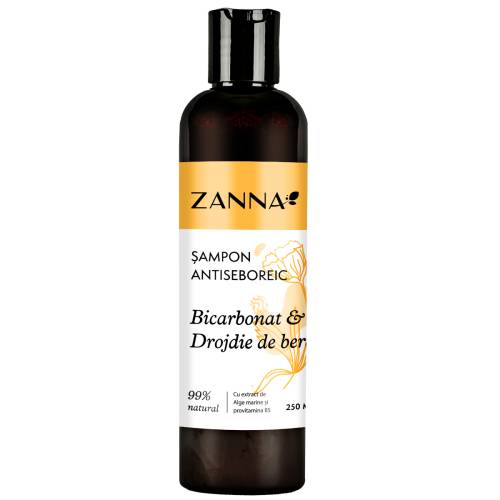 Sampon antiseboreic cu bicarbonat si drojdie de bere, 250ml, Zanna
