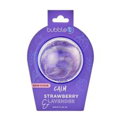 Bila efervescenta de baie calmanta cu aroma de capsuni si lavanda, 150g, Bubble T