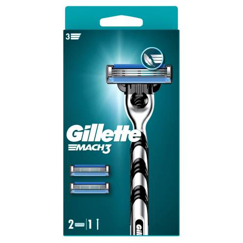 Aparat de ras pentru barbati Mach 3 + rezerva, 1 bucata, Gillette