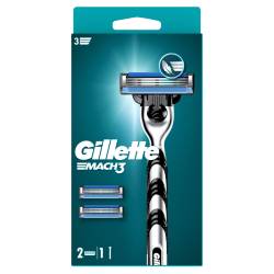 Aparat de ras pentru barbati Mach 3 + rezerva, 1 bucata, Gillette