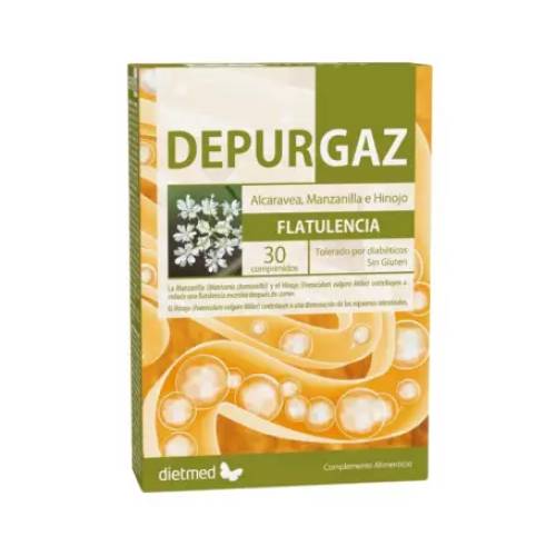 DEPURGAZ - balonare si flatulenta, 30 comprimate, Dietmed