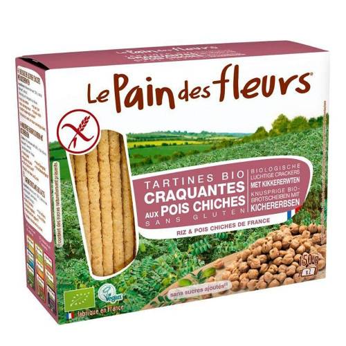 Turte crocante cu naut, fara gluten, eco-bio 150g - Le pain des fleurs