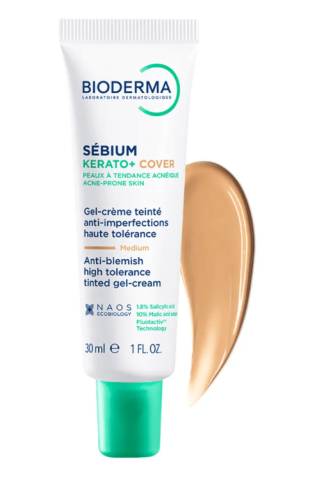 Bioderma Sebium Kerato+ Cover Gel crema nuantator anti-imperfeciuni 30 ml