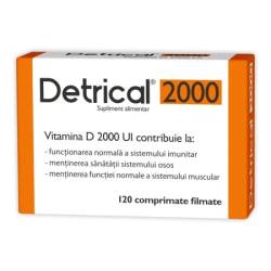 Detrical Vitamina D 2000UI, 120 comprimate filmate, Zdrovit
