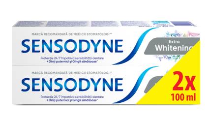 Pachet Pasta de dinti Extra Whitening, 2 x 100ml, Sensodyne