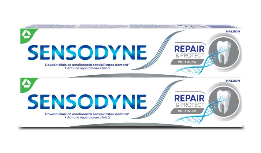 Pachet Pasta de dinti Repair & Protect Whitening, 2 x 75ml, Sensodyne