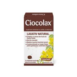 Laxativ natural Ciocolax, 12 comprimate masticabile, Labormed
