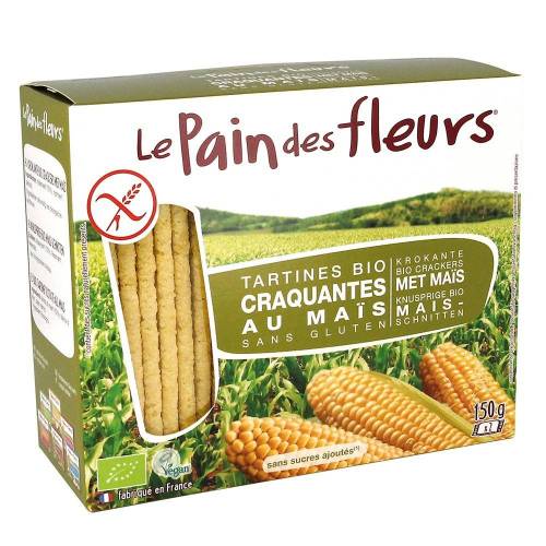Turte crocante din porumb si orez - fara gluten eco-bio 150g Le pain des fleurs