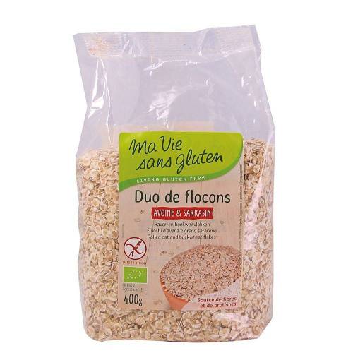 Duo Fulgi de ovaz si hrisca, fara gluten, 400g, eco-bio - Ma vie sans Gluten