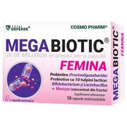 MEGA BIOTIC FEMINA - probiotic complex femei x 10 capsule, Cosmo Pharm
