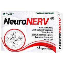 NEURONERV – suport sistem nervos periferic cu Uridina & Acid Alfa-Lipoic, 30 capsule, Cosmo Pharm