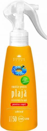 Emulsie plaja rezistenta la apa copii SPF 50 – protectie  inalta 200ml - Cosmetic Plant