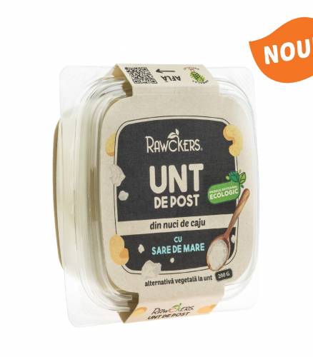 Unt vegetal cu sare de mare, eco-bio, 200g - Rawckers