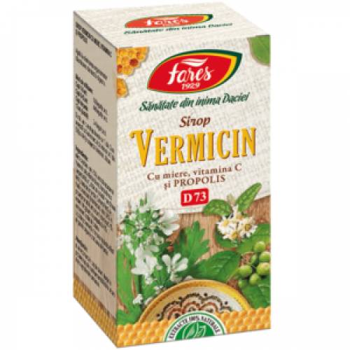Vermicin sirop cu miere si propolis - 100ml- Fares