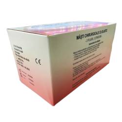 Masti chirurgicale 3 straturi cu elastic, 50 bucati/ cutie