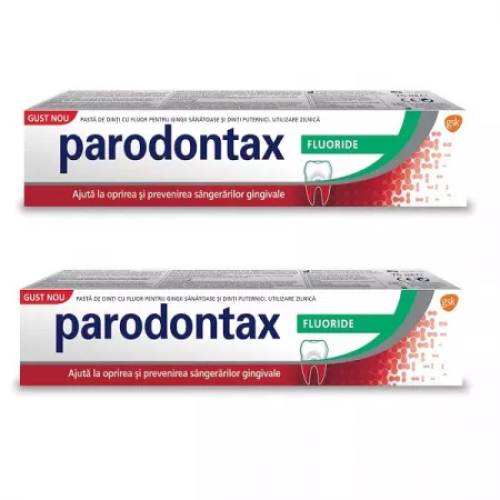 Pachet Pasta de dinti Fluoride, 2 x 75ml, Parodontax