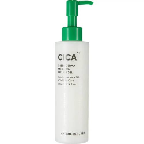 Gel exfoliant cu Centella Asiatica Green Derma, 155ml, Nature Republic