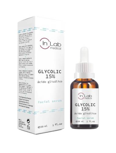 Ser pentru fata concentrat cu 15% acid glicolic, 30ml, InLab Medical