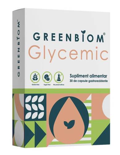GLYCEMIC prebiotic, 30 capsule gastrorezistente, GREENBIOM