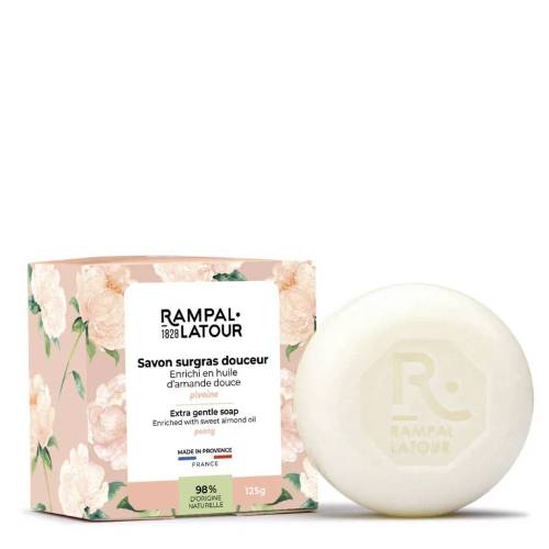 Săpun natural cu parfum de bujor, 125 g, RAMPAL LATOUR