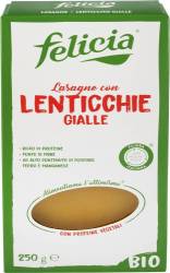 Lasagne bio din linte galbena, 250g - Felicia