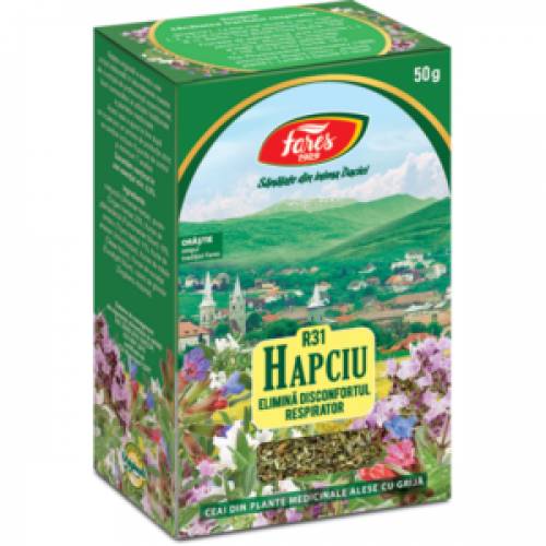 Ceai Hapciu - elimina disconfortul respirator - R31 - 50g - Fares