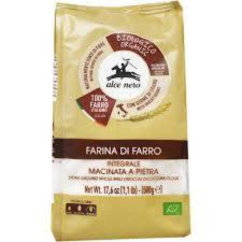 Faina de spelta integrala macinata cu piatra ecologica, 500 g, Alce nero
