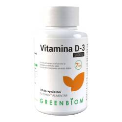 Vitamina D3 2000 UI – Supliment oase puternice si imunitate, 120 capsule moi, Greenbiom
