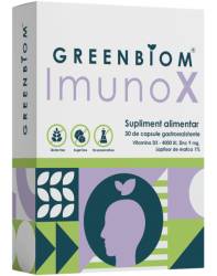 ImunoX Prebiotic – Suport complet pentru imunitate și vitalitate, 30 capsule, Greenbiom