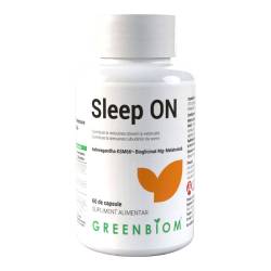 SleepON – Ashwagandha KSM-66, Magneziu Bisglicinat si Melatonina - somn natural si odihnitor, 120 capsule, Greenbiom