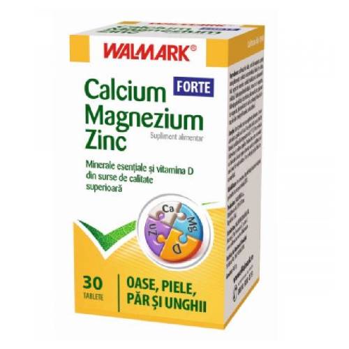 Calcium Magneziu Zinc Forte, 30 tablete, Walmark