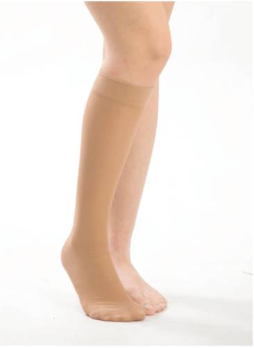 Morsa Cyberg Ciorapi compresie medie 20 - 30 mm HG pana la genunchi XL crem