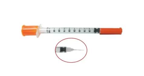 Minut Seringa insulina 1 ml cu ac incastrat 29 G