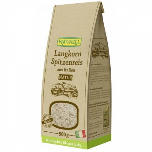 Orez natur cu bob lung ascutit, eco-bio, 500g - Rapunzel