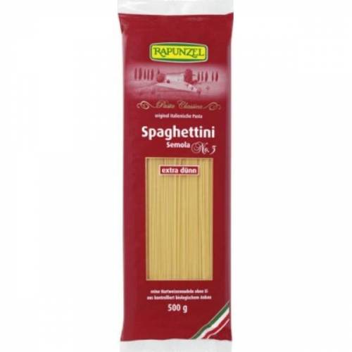 Spaghetti semola extra subtiri, eco-bio, 500g - Rapunzel