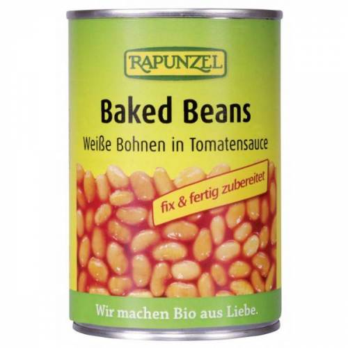 Fasole alba in sos de rosii, eco-bio, 400g - Rapunzel