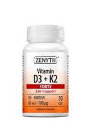 Vitamina D3+K2 Forte, 120 capsule, Zenyth