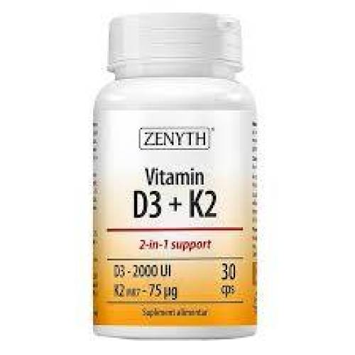 Vitamina D3+K2, 120 capsule, Zenyth