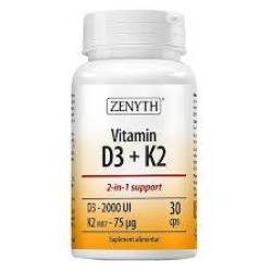 Vitamina D3+K2, 120 capsule, Zenyth