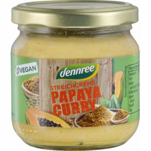 Pate vegetal  cu papaya si curry, eco-bio, 180g - Dennree